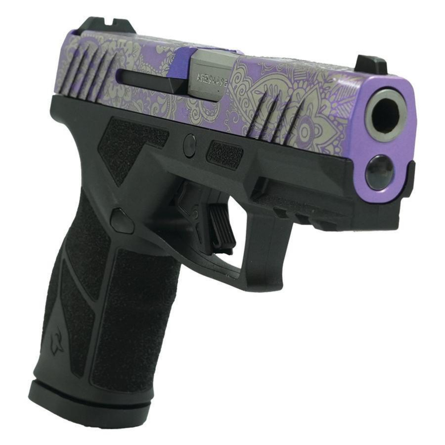 taurus_gx2_purple_paisley_handgun_9mm_luger_13rd_magazines_2_3_38_barrel_black_frame_custom_slide_tx1gx2931ppp_0000_Angl